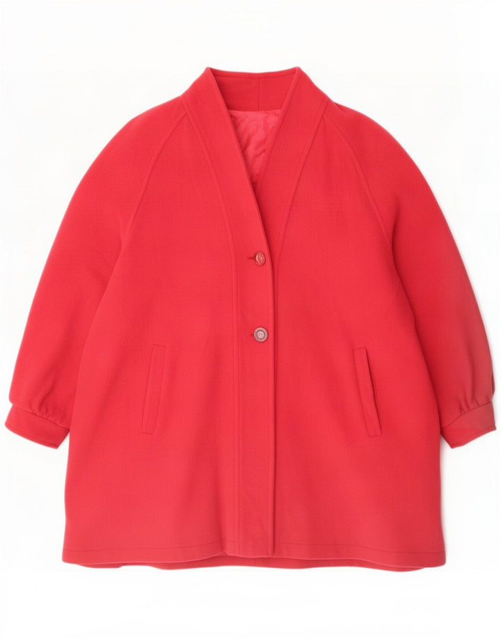 Linea Cinque Dame Oversized Overfrakke IT 46 Large Red Cashmere