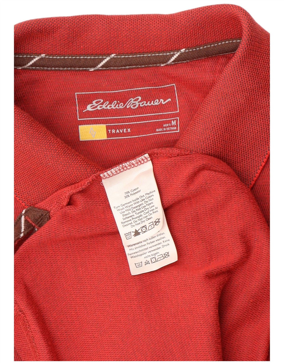 Eddie Bauer herre poloshirt Medium rød bomuld