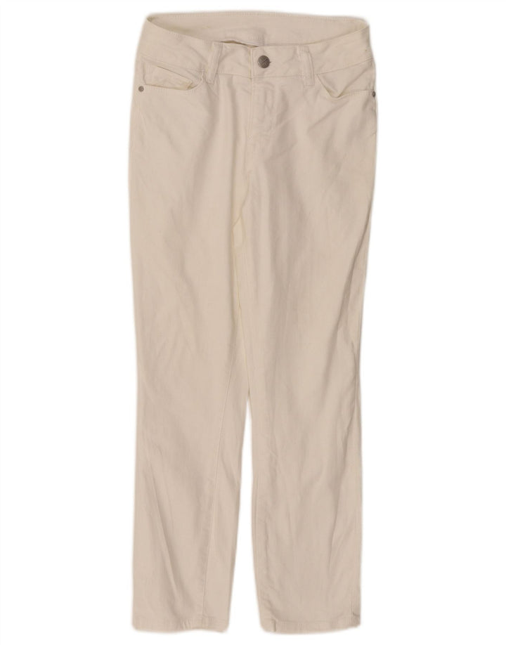 CREW CLOTHING Dame lavtaljede cropped jeans UK 8 Small W26 L23 White