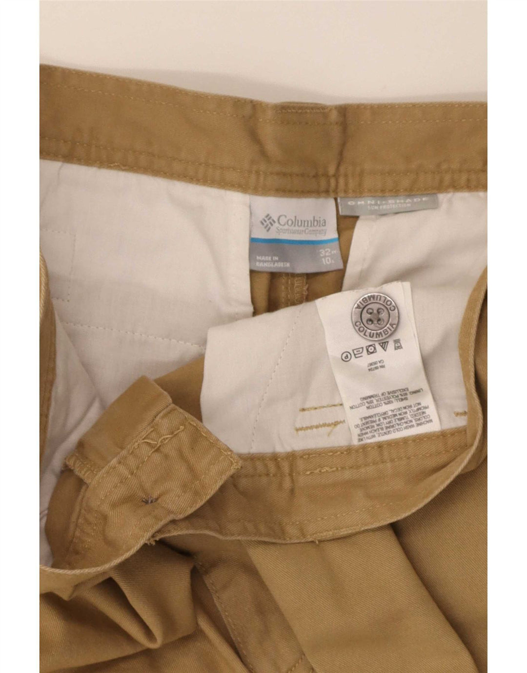 Columbia Herre Omni-Shade Cargo Shorts W32 Medium Beige Bomuld