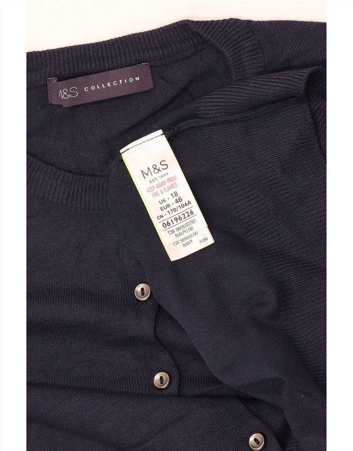 Marks & Spencer Dame Cardigan Sweater UK 18 XL Navy Blue