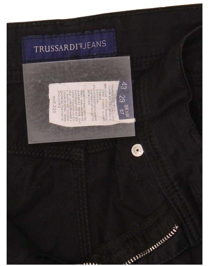 TRUSSARDI Womens Straight Jeans W27 L28 Black Cotton