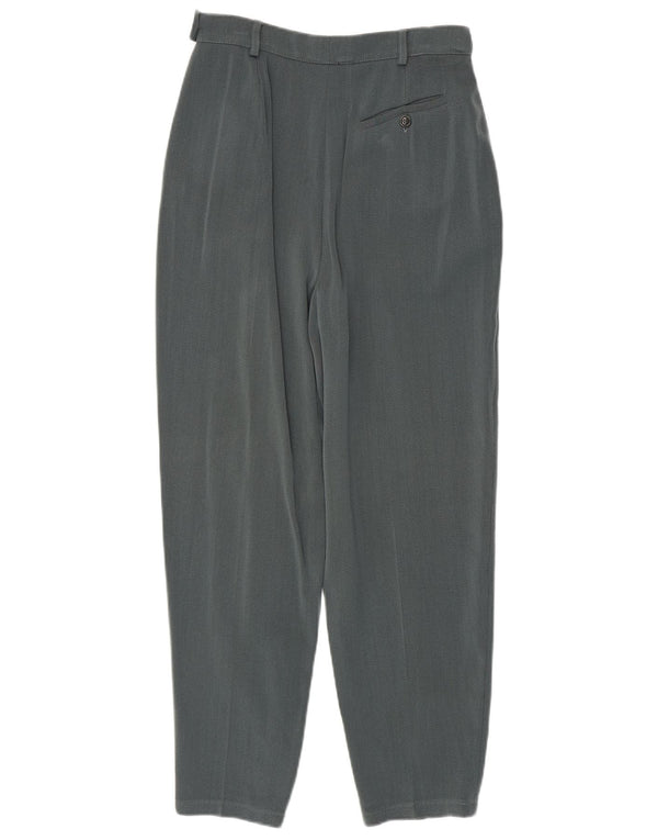 Max Mara Womens High Waist Tapered Chino Trousers UK 14 Medium W28 L27 Grey