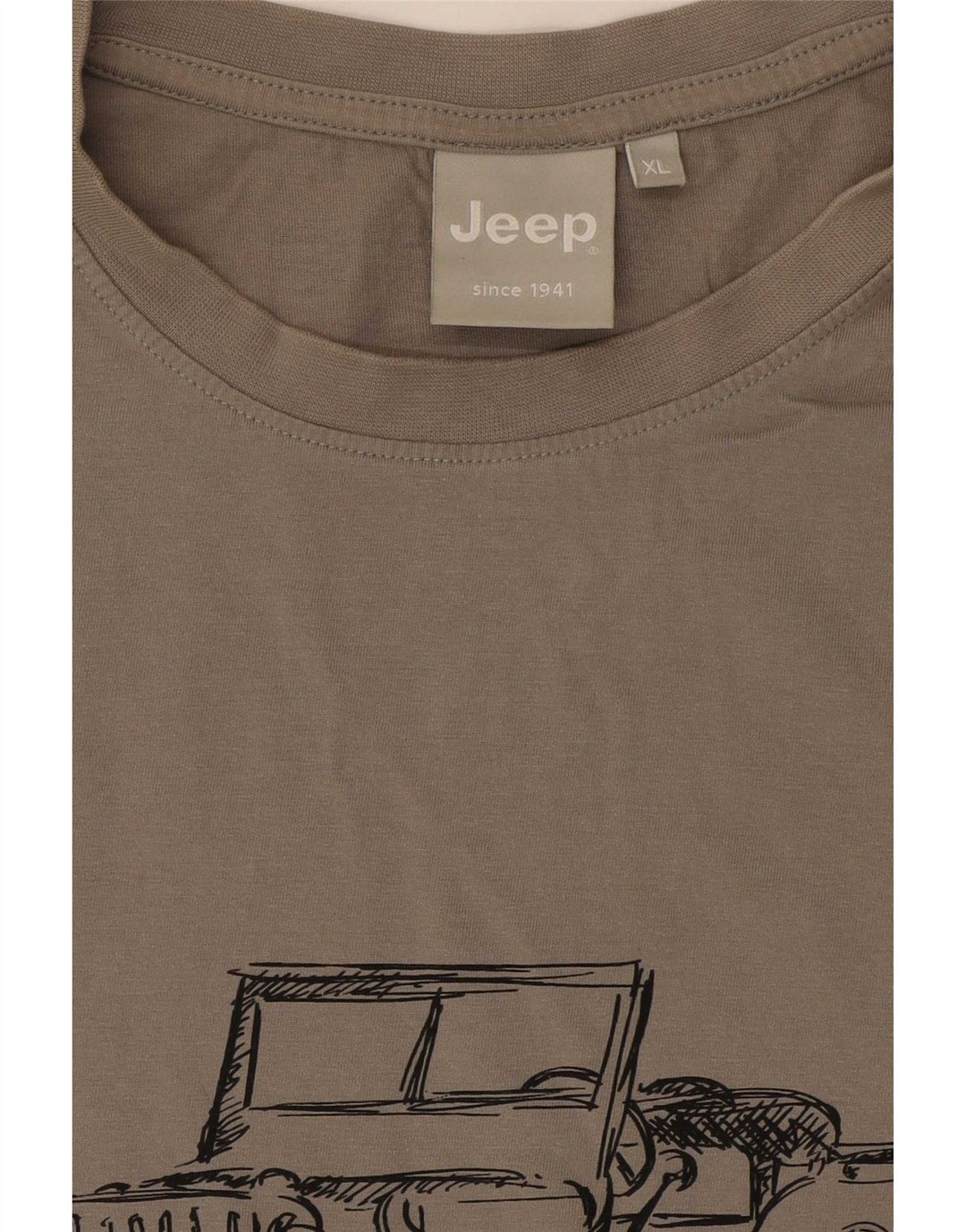 Jeep Herre Grafisk T-Shirt Top XL Grå