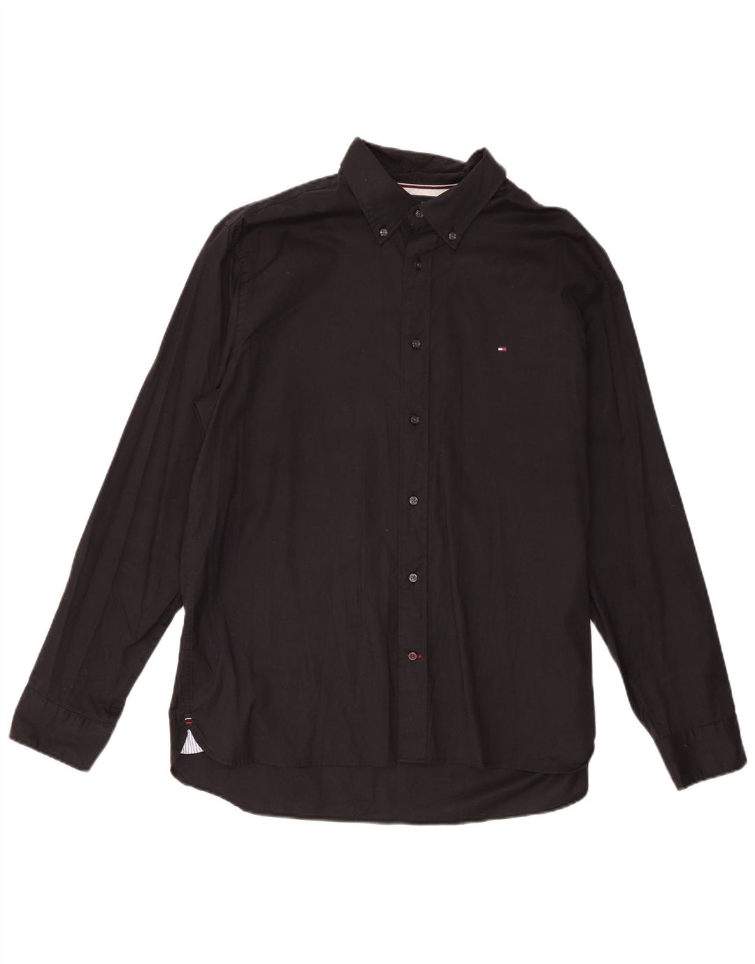 Tommy Hilfiger Herre Regular Fit skjorte XL sort bomuld