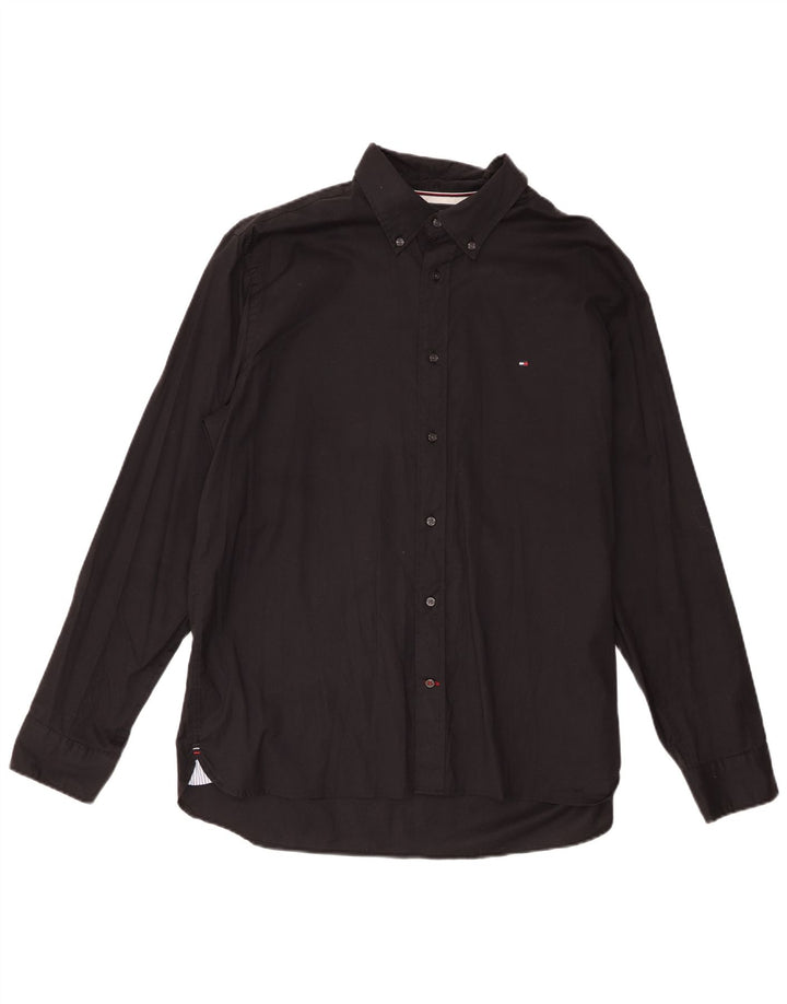 Tommy Hilfiger Herre Regular Fit skjorte XL sort bomuld