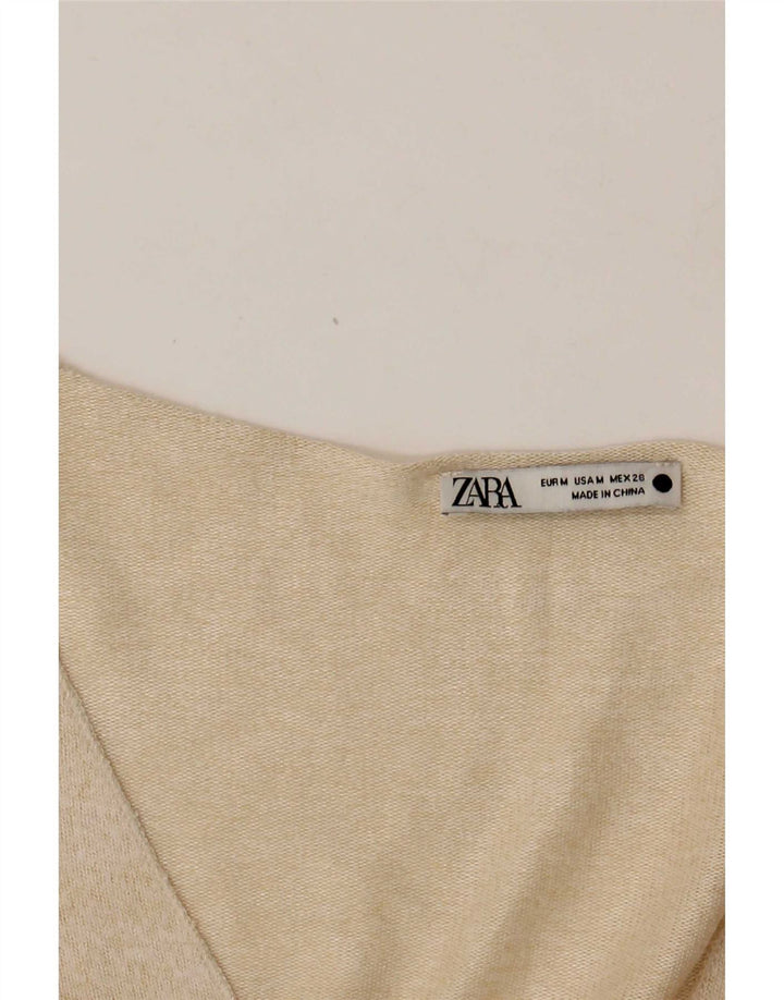 Zara Dametop Langærmet UK 14 Medium Beige