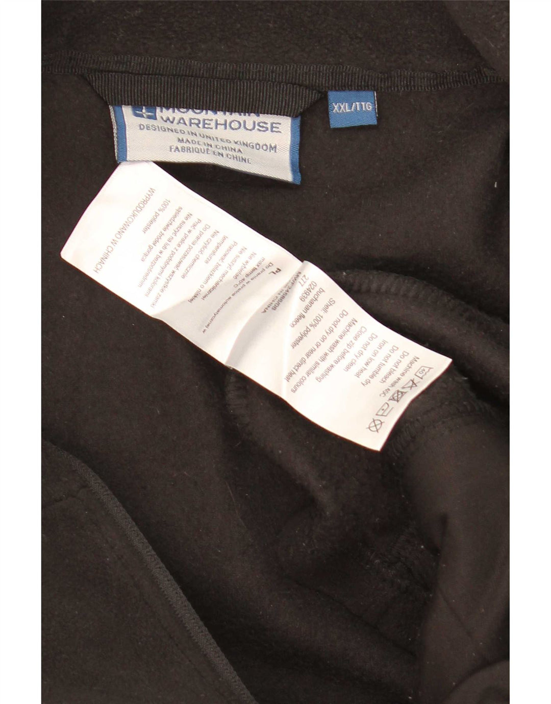 Mountain Warehouse Herre Fleecejakke UK 44 2XL Sort Polyester