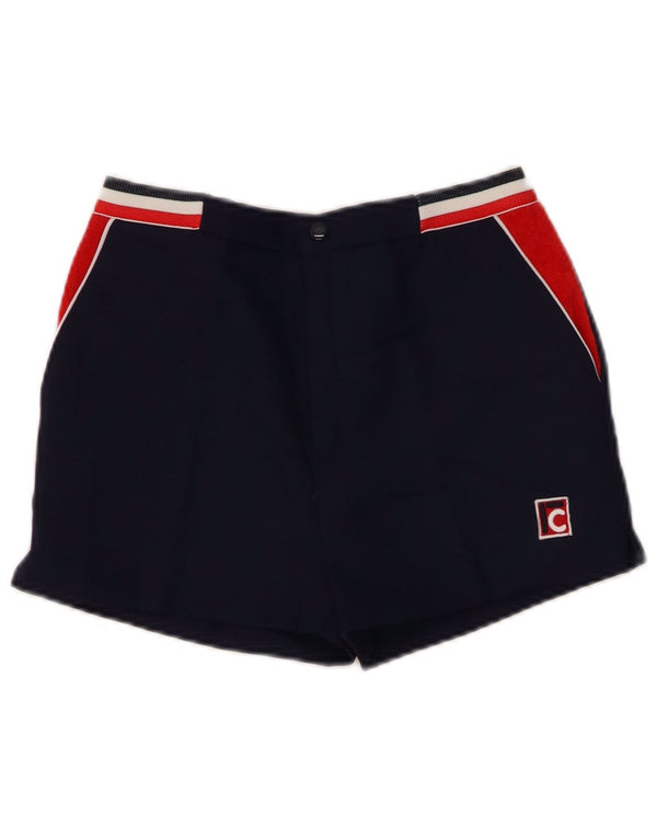 CAMPAGNOLO Chino Shorts til kvinder IT 40 Small W24 Navy Blue Colourblock