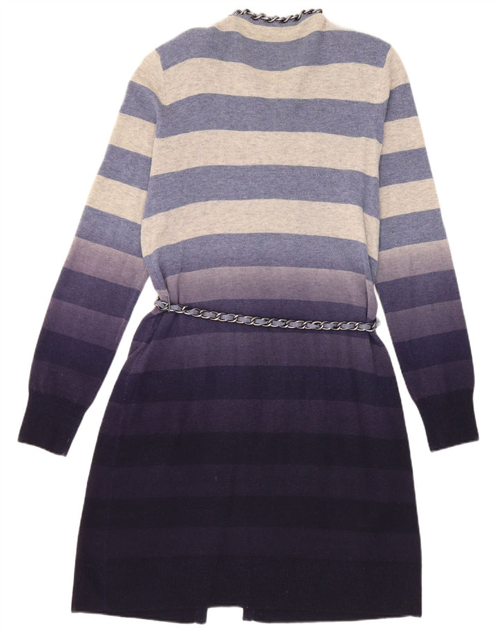 Roberta Scarpa Dame Cardigan Sweater IT 46 Stor Marineblå Stribet