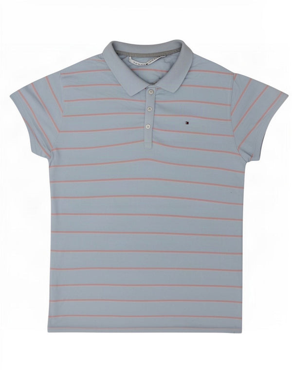 Tommy Hilfiger Dame Polo Shirt UK 18 XL Blå Stribet