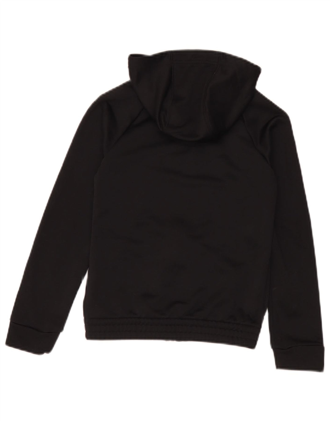 Adidas drenge grafisk hættetrøje med lynlås 9-10 år sort polyester