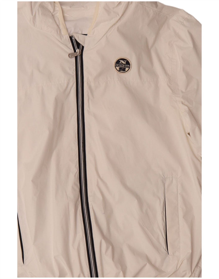North Sails Dame Regnjakke med hætte UK 14 Medium White