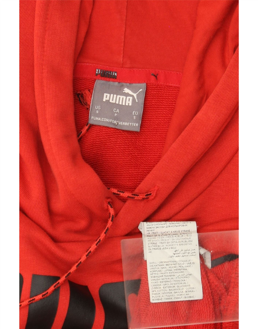 Puma Grafisk hættetrøje til mænd, lille rød bomuld