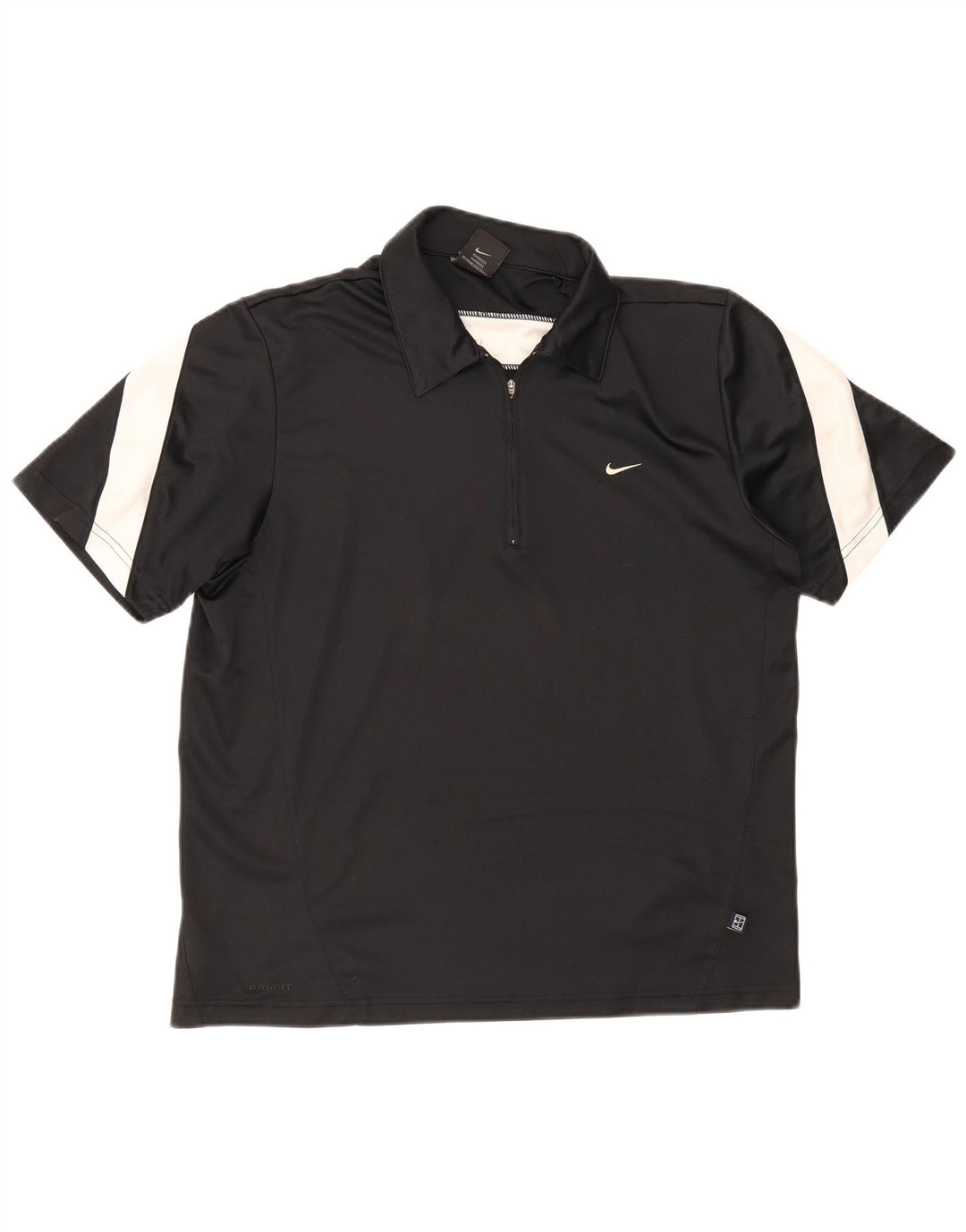 Nike Polo skjorte til mænd UK 39/41 Medium Black Colourblock