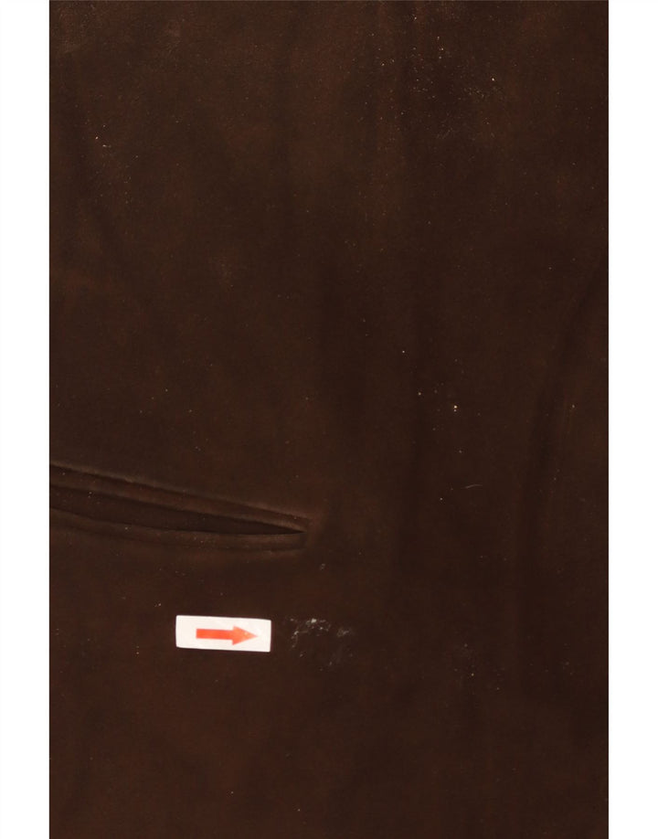 Vintage dame ruskind Gilet UK 14 medium brun