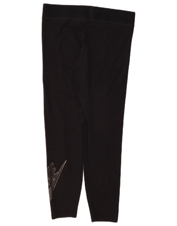 NIKE Grafiske Leggings til kvinder UK 18 XL sort bomuld