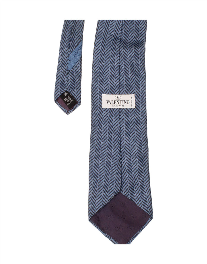 Valentino Herre Slips One Size Blå Sildeben Silke Classic