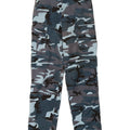 Vintage Herre Regular Fit Cargo Bukser W30 L32 Blå Camouflage Polyester