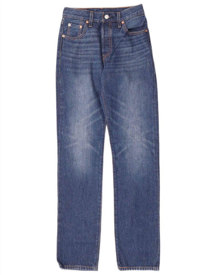 Levi's Dame 501 Straight Jeans W23 L32 Blå Bomuld