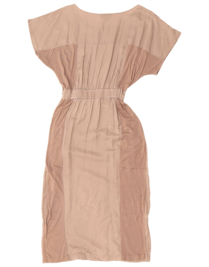 WAREHOUSE Dame Batwing Maxi Dress UK 12 Medium Grey Colourblock Bomuld