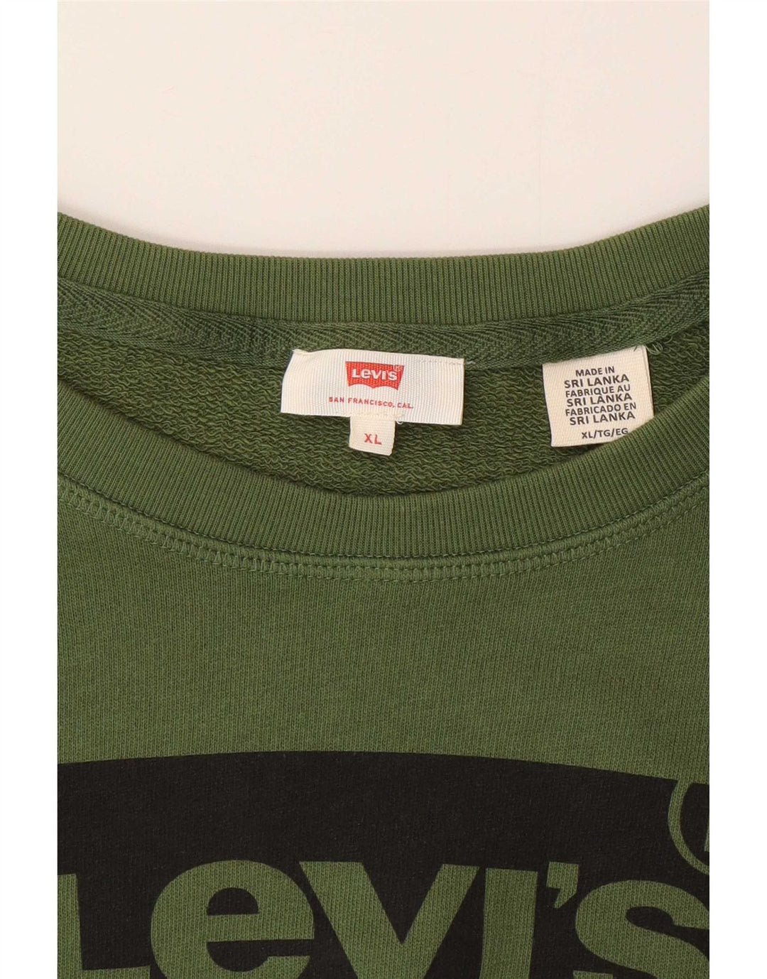 Levi's Dame grafisk sweatshirt Jumper UK 18 XL Grøn