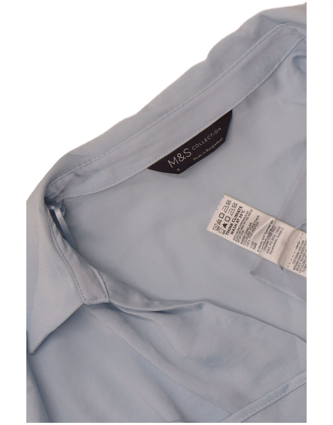Marks & Spencer Dame Tunika Top UK 8 Small Blue Polyester