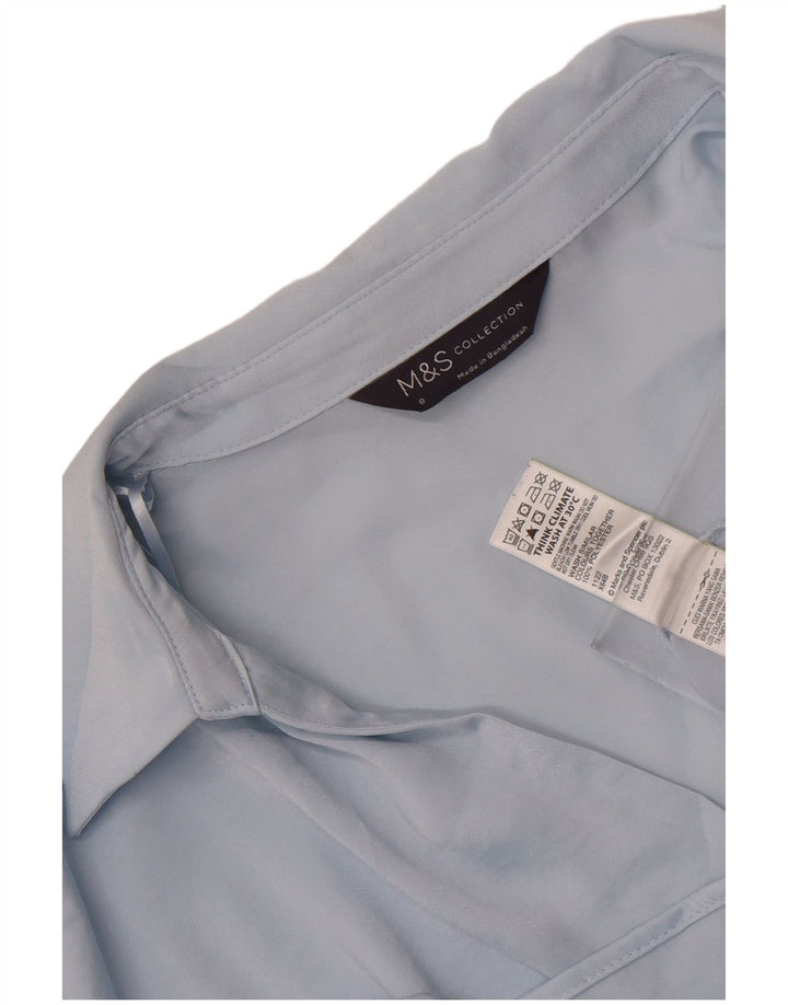 Marks & Spencer Dame Tunika Top UK 8 Small Blue Polyester