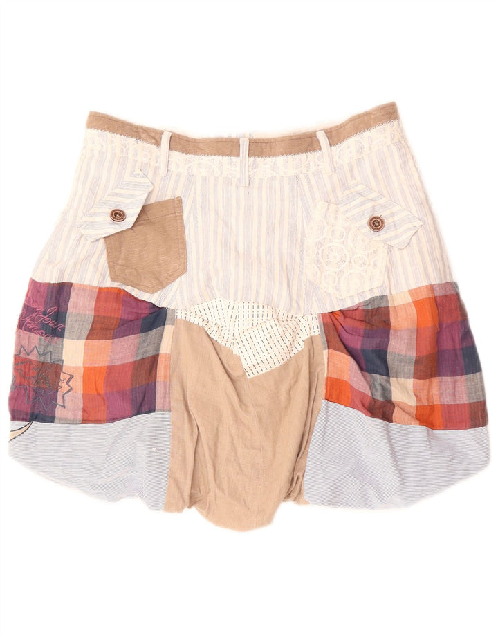 DESIGUAL Boblenederdel til kvinder EU 36 Lille W30 flerfarvet patchwork