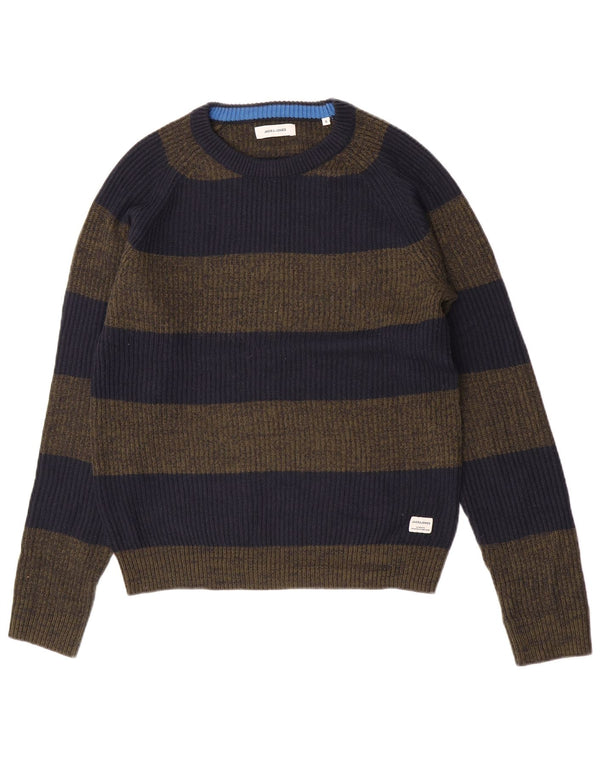 Jack & Jones herre rund hals sweater lille marineblå stribet akryl