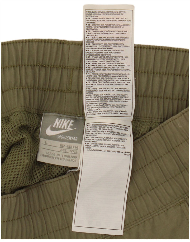 Nike Drenge Træningsdragt Bukser Joggers 12-13 år Large Khaki Polyester