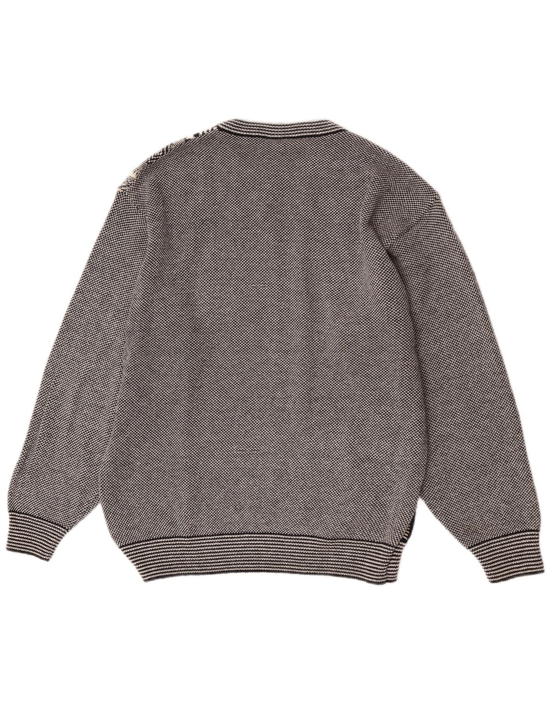 GARDEUR Herre sweater med rund hals IT 48 Medium Grå Geometrisk Bomuld