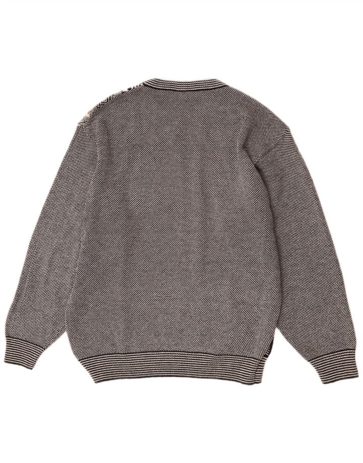 GARDEUR Herre sweater med rund hals IT 48 Medium Grå Geometrisk Bomuld