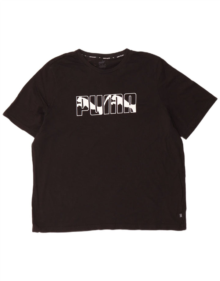 PUMA Herre grafisk T-shirt top 2XL sort bomuld