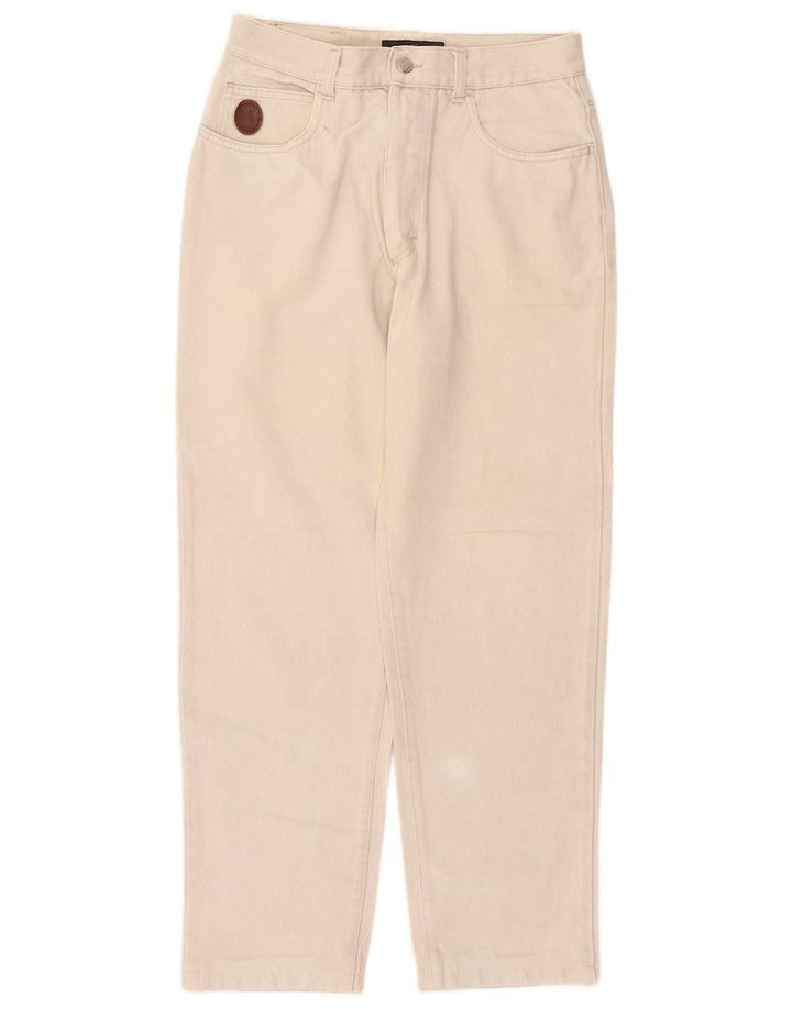 TRUSSARDI Mens Tapered Jeans W30 L29  White Cotton