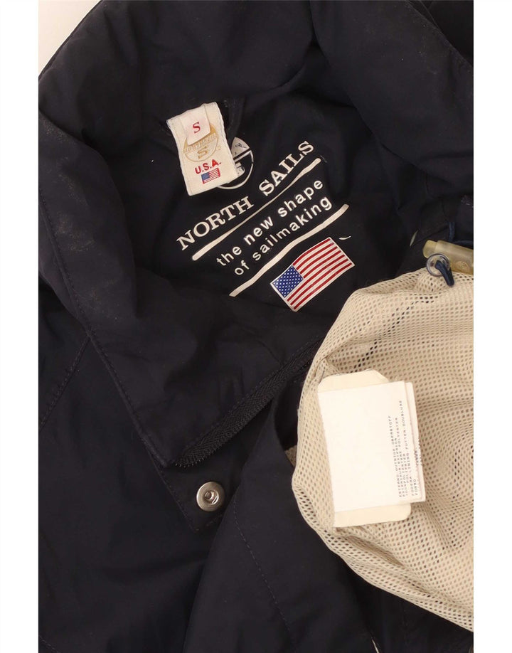 North Sails Dame Hætte Regnjakke UK 10 Small Navy Blue Polyester
