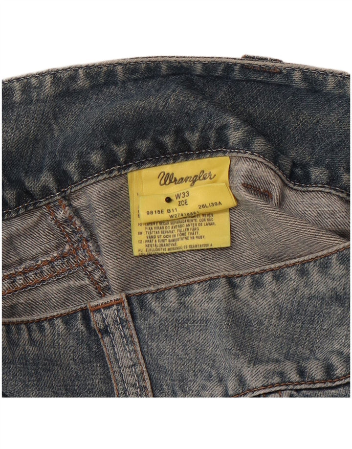 WRANGLER Dame Zoe Denim Cargo Nederdel W33 Stor Blå Bomuld