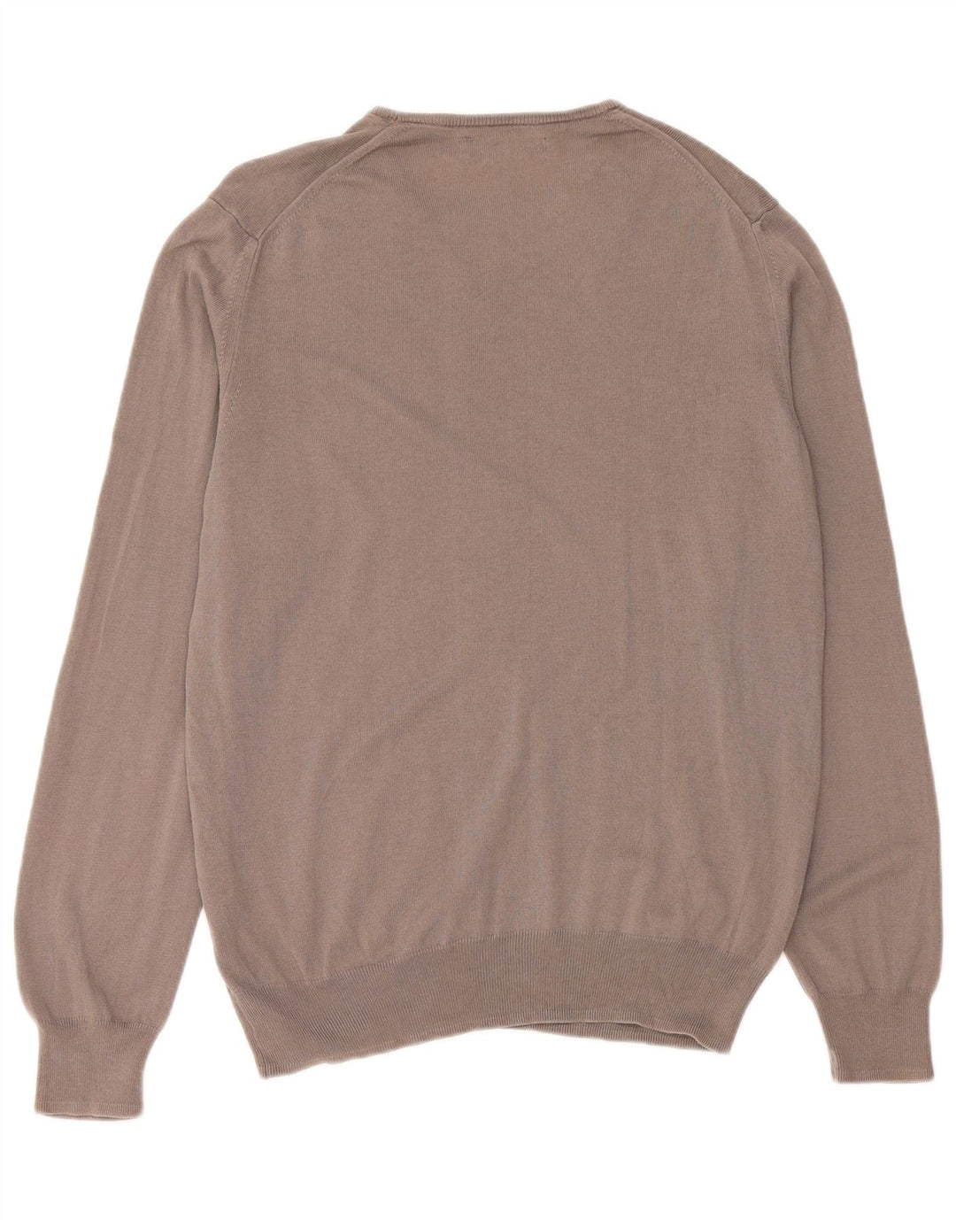 ZARA Mens Crew Neck Jumper Sweater Medium Grey Cotton