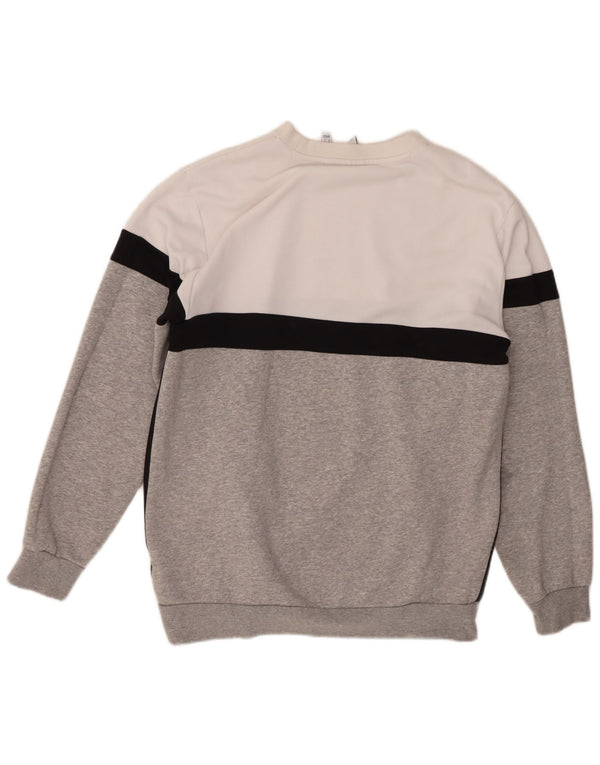 Adidas Grafisk Sweatshirt-trøje til mænd Large Grå Colourblock Bomuld
