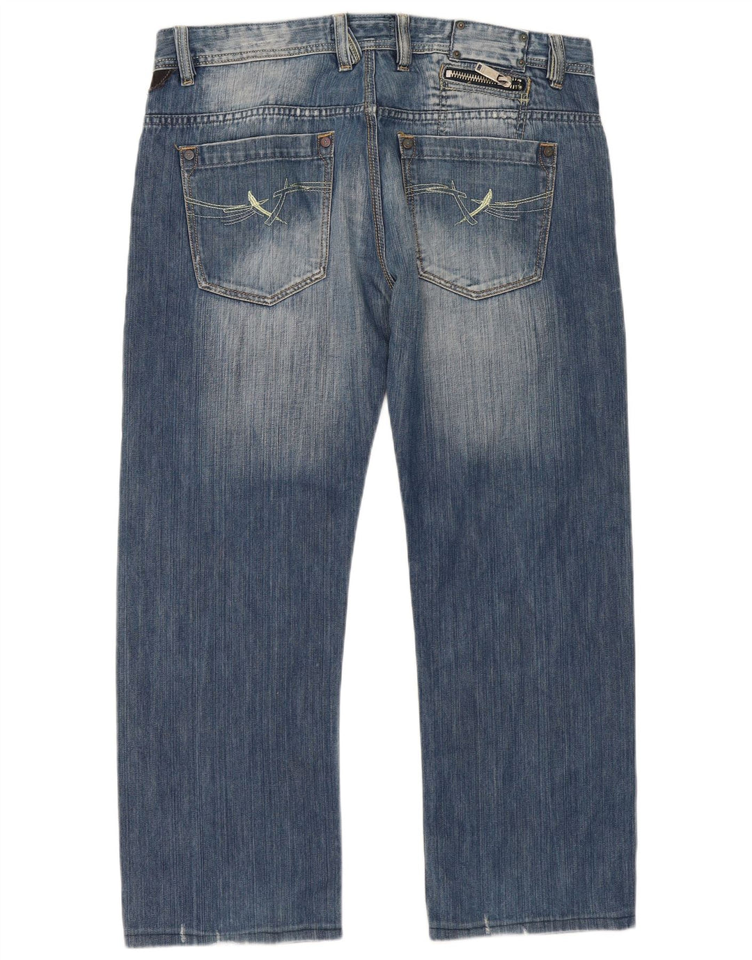Vintage Straight Jeans til mænd W40 L30 blå bomuld