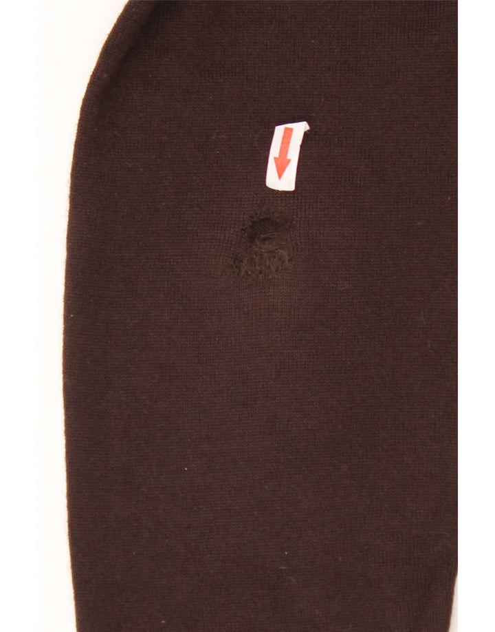 Hugo Boss Herre Slim Fit Cardigan Sweater Medium Brun Uld