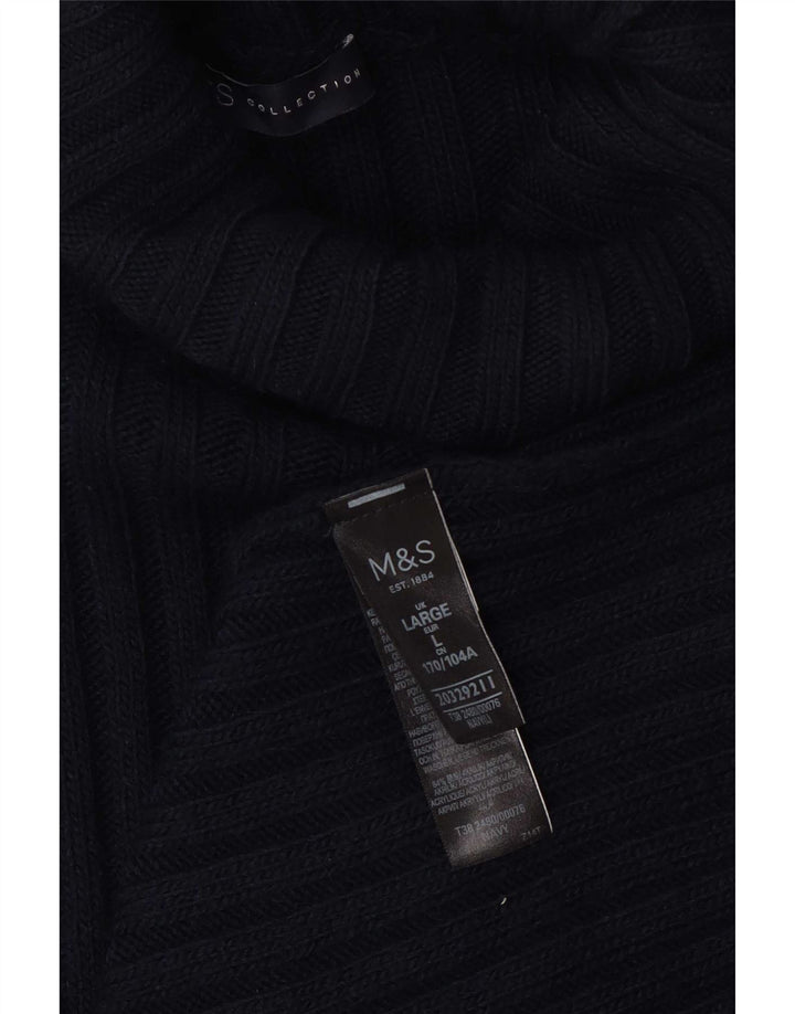 Marks & Spencer Dame Langærmet Jumper Dress UK 12 Medium Navy Blue