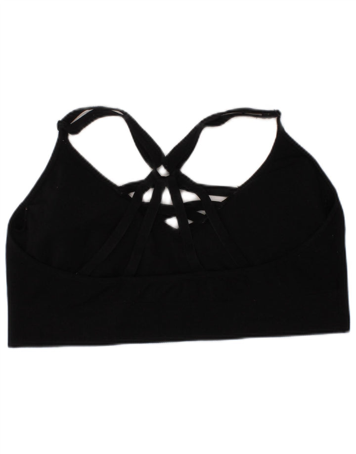 REEBOK Womens Sport Bra Graphic Vest Top Large Black