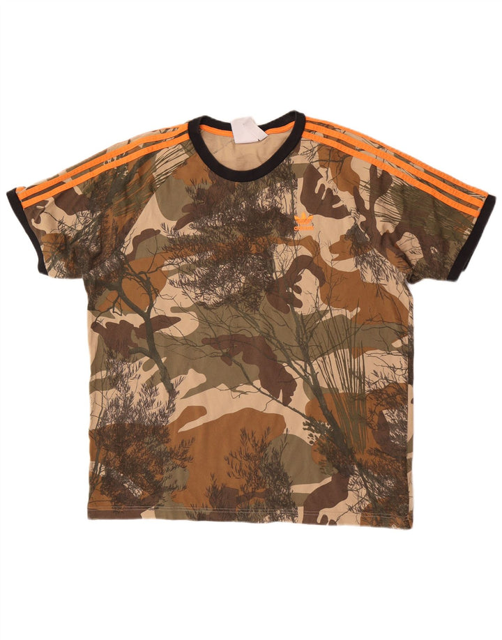 Adidas Herre T-Shirt Top Stor Flerfarvet Camouflage Bomuld