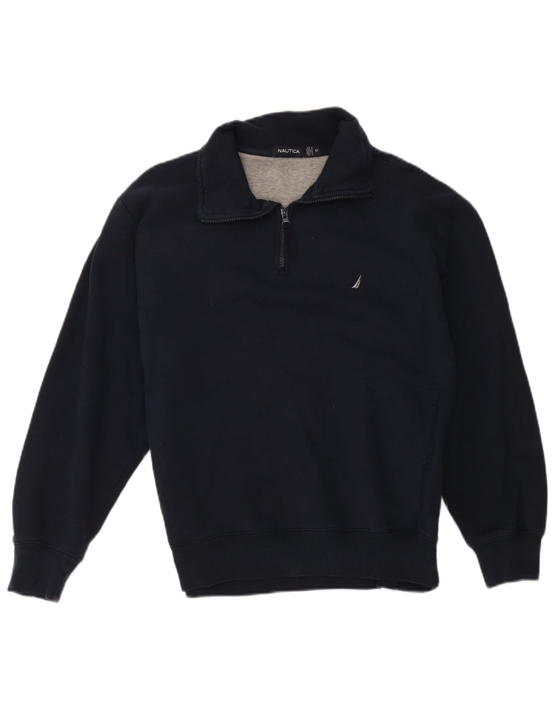 Nautica sweatshirt med lynlås til mænd, medium marineblå bomuld