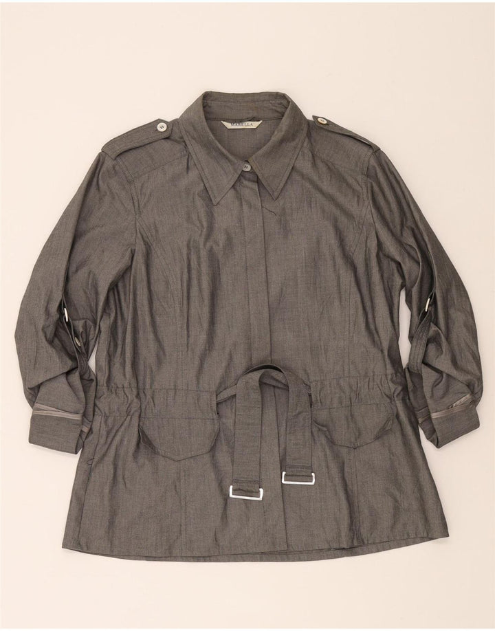MARELLA Womens Shirt Blouse UK 14 Medium Grey Vintage Marella and Second-Hand Marella from Messina Hembry 