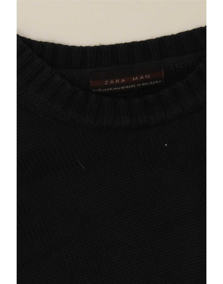 Zara Herre sweater med rund hals XL sort