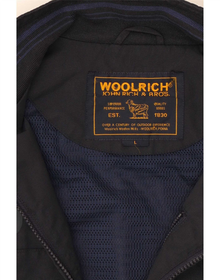 Woolrich Herre grafisk ærmeløs træningsdragt Topjakke Stor marineblå
