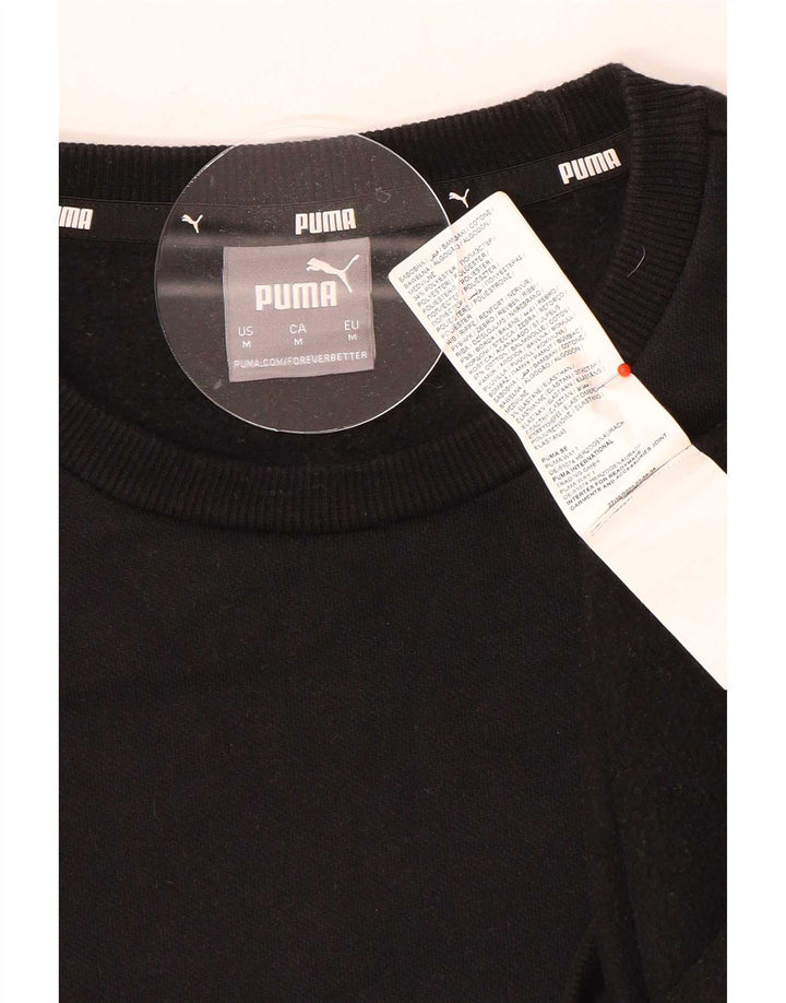 Puma Herre Grafisk Sweatshirt Jumper Medium Sort Bomuld
