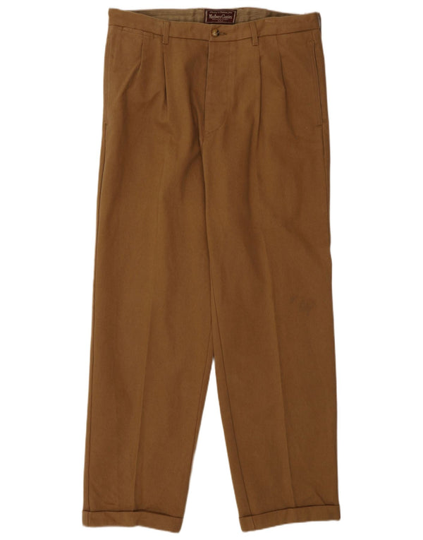 Marlboro Classics Mens Pegged Chino Trousers EU 54 2XL W38 L32 Beige Cotton